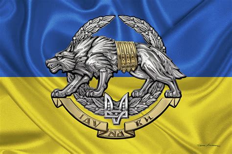 ukraine war flags and emblems